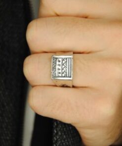 Ασημένιο Σκαλιστό Δαχτυλίδι 925
