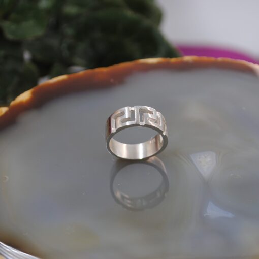 Ασημένιο δαχτυλίδι μαιάνδρος