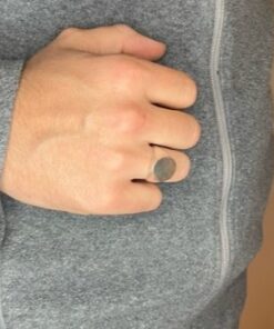 Οβάλ ασημένιο δαχτυλίδι