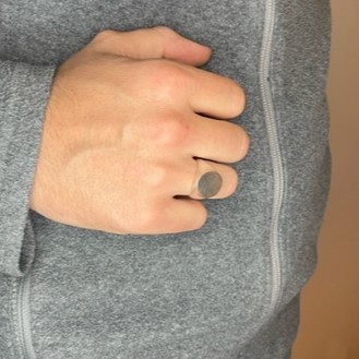 Οβάλ ασημένιο δαχτυλίδι