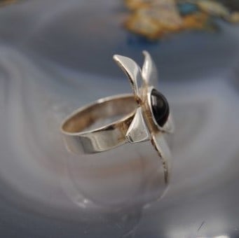 Ασημένιο δαχτυλίδι λουλούδι